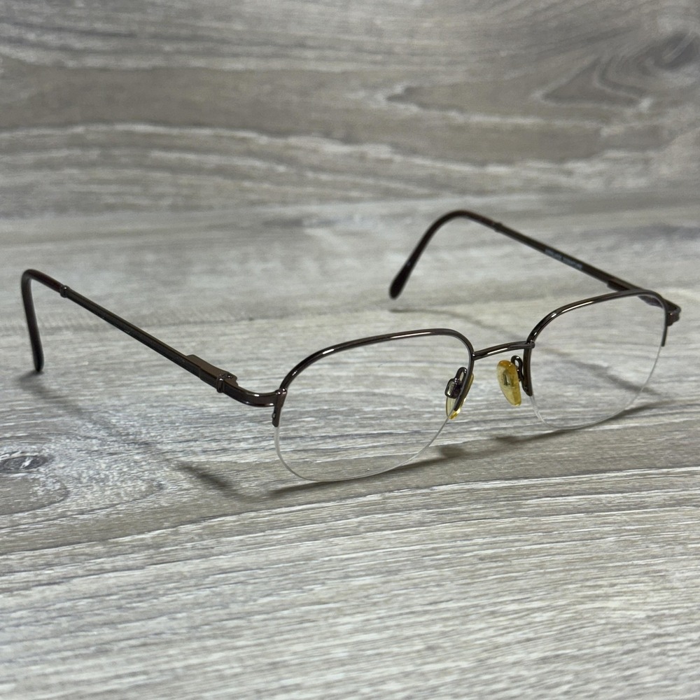 Kirkland Signature Semi Rimless Eyeglass Frames Shiny Brown 658426